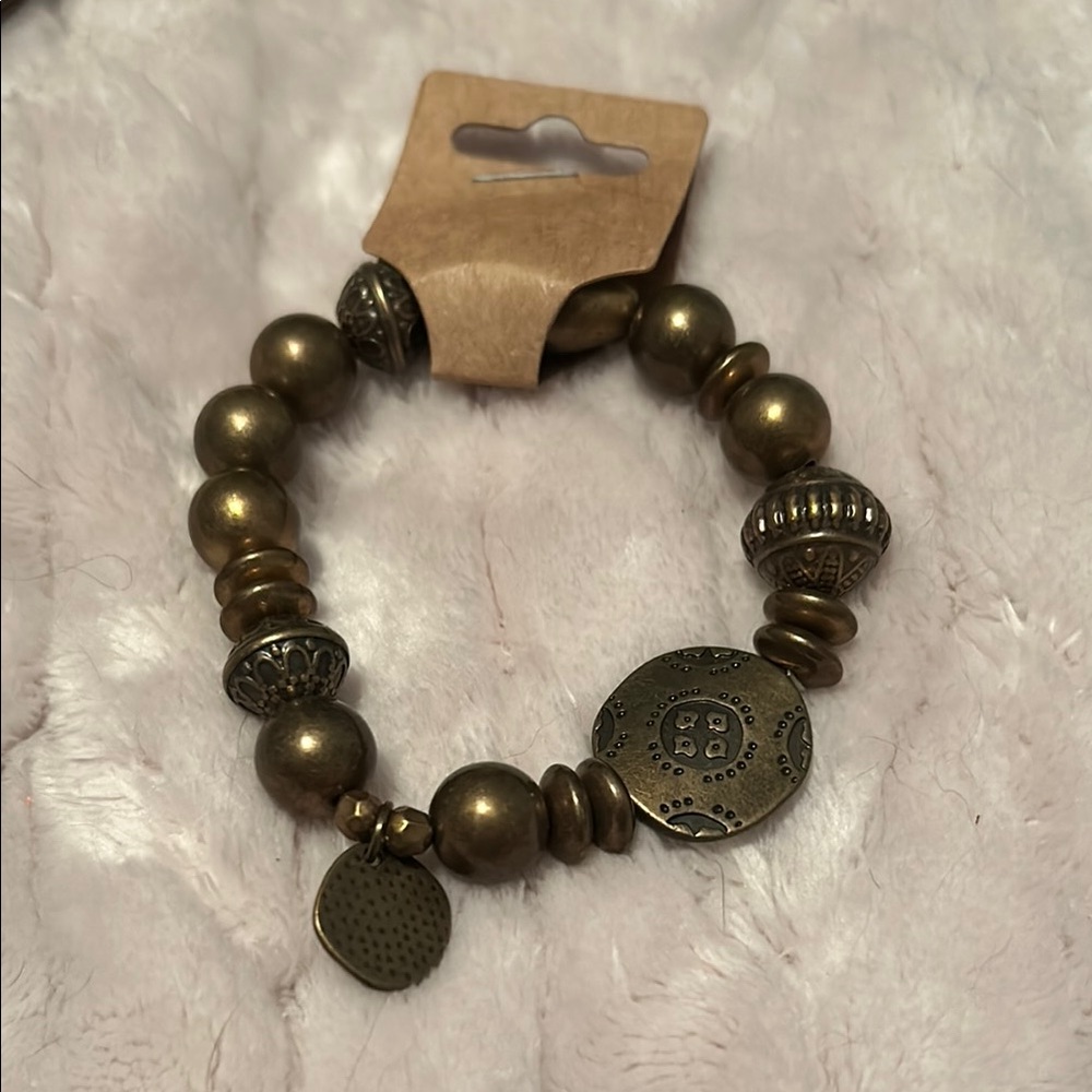 Antique Stretchy Beaded Bracelet